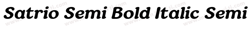 Satrio Semi Bold Italic Semi Bold I字体转换